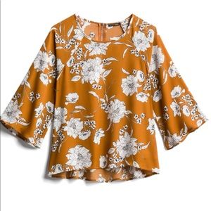 Burnt orange Floral top